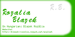 rozalia blazek business card